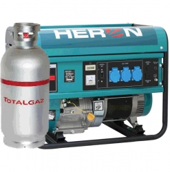 Heron benzin-gáz motoros áramfejlesztõ, max 6800/5500 VA, egyfázisú (EGM-68/55 AVR-1EG), önindítós